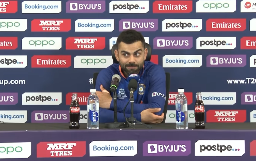 Surprised Kohli responds with a million-dollar expression